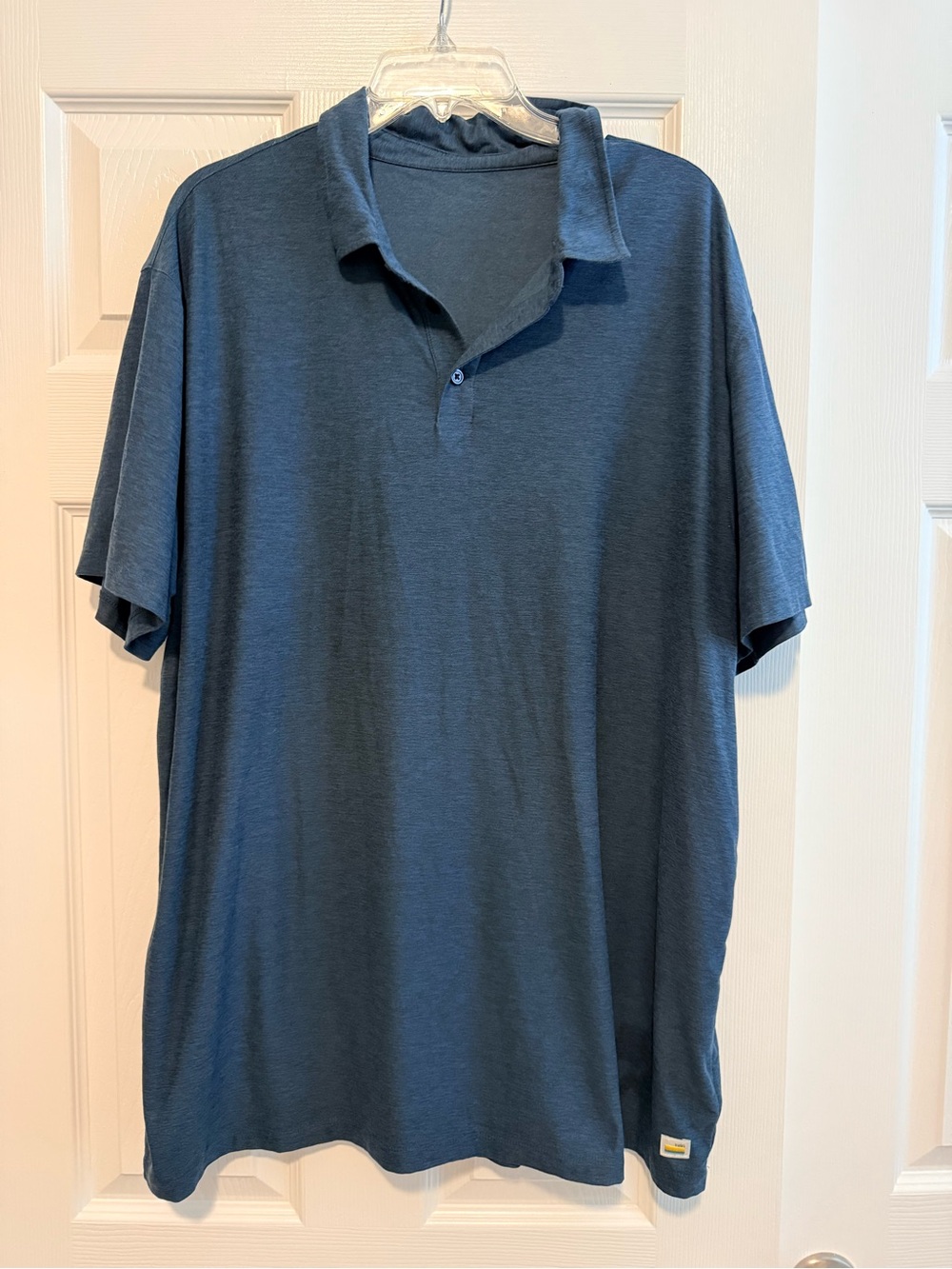 Vuori Men's Short-Sleeve Polo — Slate Blue